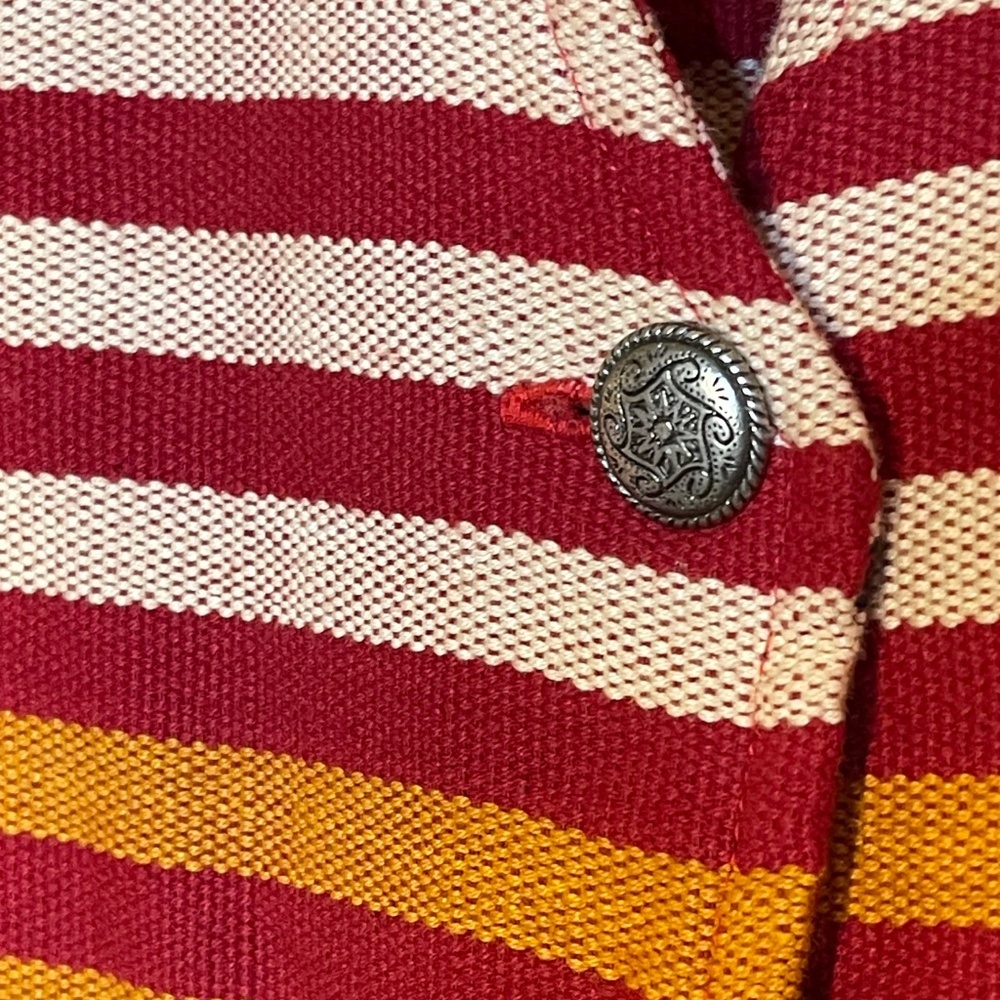 Southwestern Striped Vest - Red, Orange, and White - Picture 4 of 6